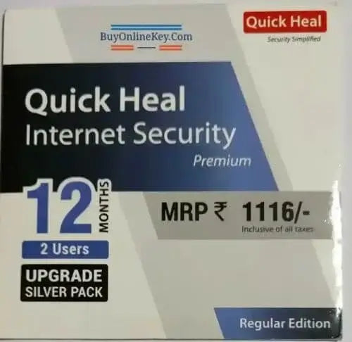 Renew, Quick Heal, Internet Security Premium, 2 PC 1 Year, Instant Email Delivery