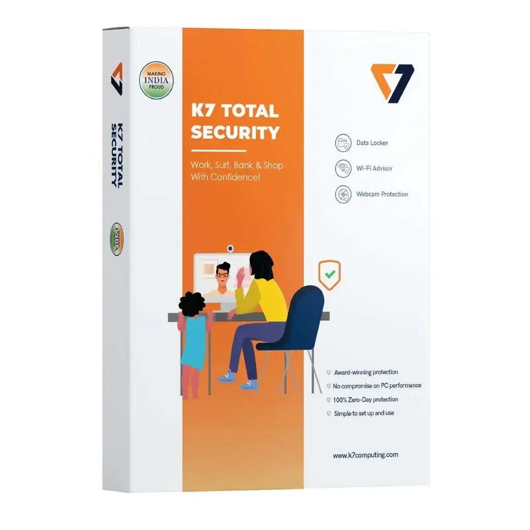 K7, Total Security, 5 User, 1 Year, 5 Separate Keys, Instant Email Delivery