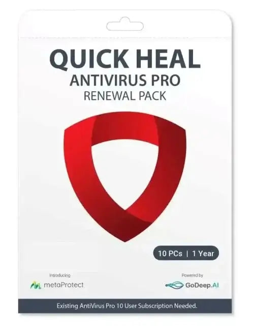 Renew, Quick Heal, Antivirus Pro, 10 User 1 Year