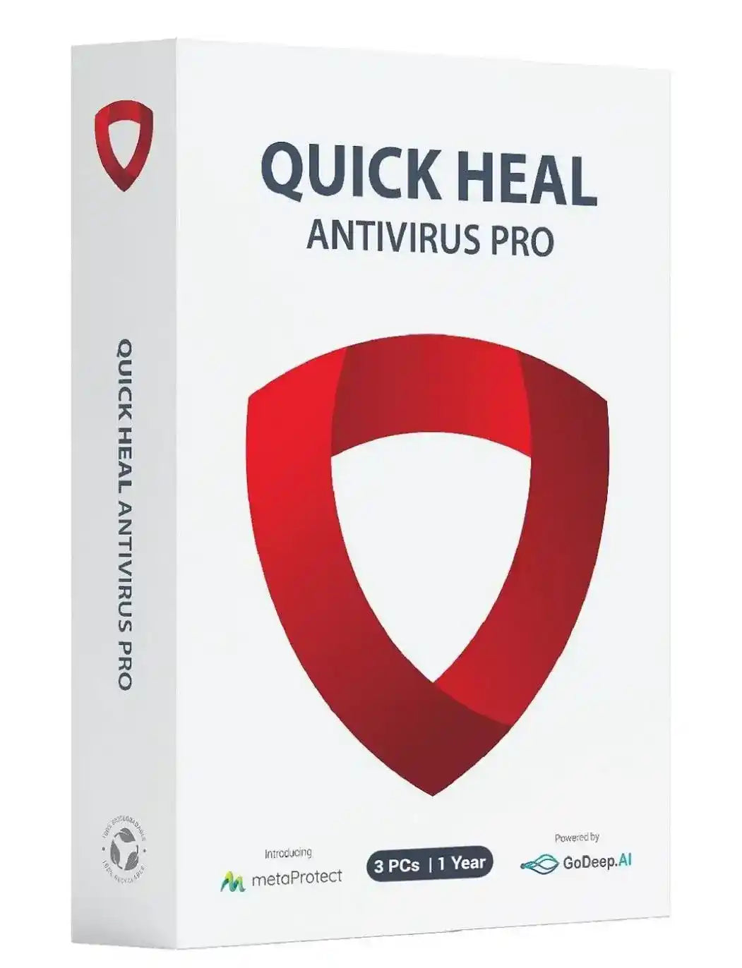 Quick Heal, Antivirus Pro, 3 User, 1 Year, Instant Email Delivery