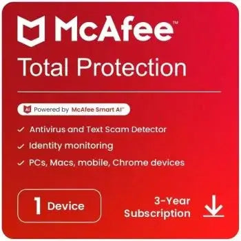 Mcafee, Total Protection, 1 PC, 3 Year