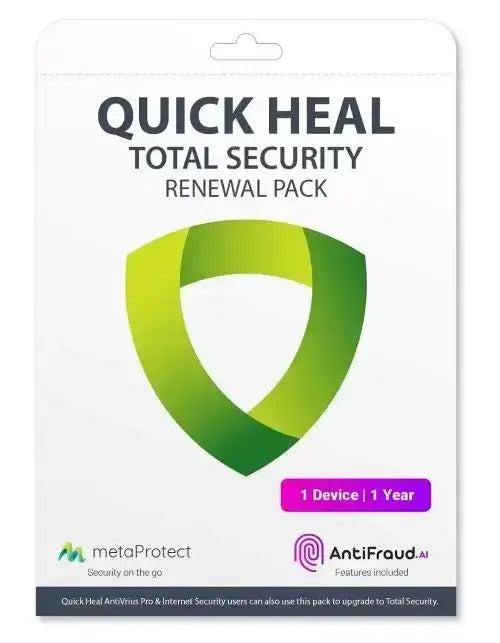 Renewal, Quick Heal Total Security, 1 User, 1 Year