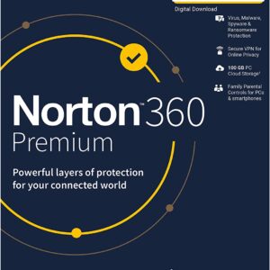 Norton 360 Premium 10 Devices 3 Year Total Security (Instant Email Delivery of Key) No CD