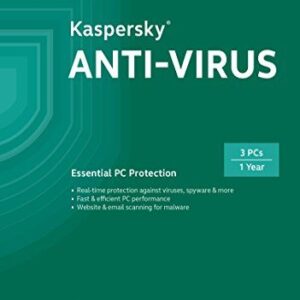 Kaspersky Antivirus 3 PC 1 Year ( Instant Email Delivery of Key) No CD