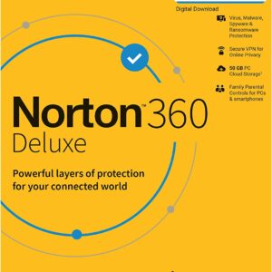 Norton 360 Deluxe 3 Devices 3 Year Total Security (Instant Email Delivery of Key) No CD