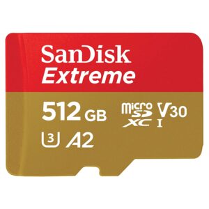 512 GB SanDisk Extreme microSDXC UHS-I Class 10 Memory Card for Mobiles