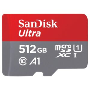 SanDisk 512 GB A1 Class 10 MicroSD Card