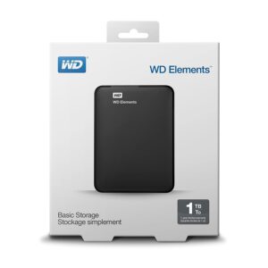 WD ( Western Digital ) Elements 1 TB USB 3.0 External Hard Drive (Black)