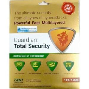 Guardian Total Security 1 PC 1 Year ( Instant Email Delivery of Key) No CD