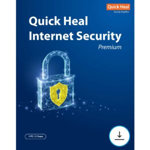Quick Heal Internet Security Premium 1 PC 3 Year (Instant Email Delivery of Key) No CD