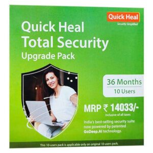 Renewal, Quick Heal Total Security, 10 Users, 3 Years
