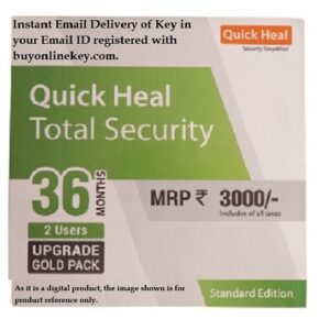 Renewal Key of Quick Heal Total Security 2 PC 3 Year (Instant Email Delivery of Key) No CD
