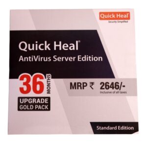 Renewal Key of Quick Heal Antivirus Server Edition 1 Server 3 Year (Instant Email Delivery of Key) No CD