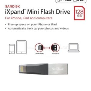 SanDisk iXpand Mini 128 GB USB 3.0 Flash Drive for iPhone, iPads and Computer