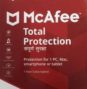 Mcafee, Total Protection, 1 PC, 1 Year