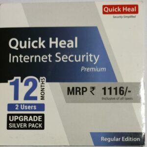 Renew, Quick Heal, Internet Security Premium, 2 PC 1 Year