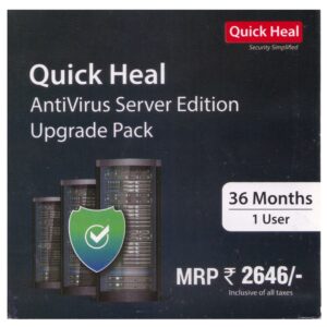 Renewal, Quick Heal, Antivirus Server Edition, 1 Server, 3 Year, Upgrade Pack (CD/DVD)