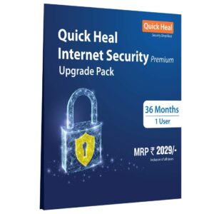 Renewal, Quick Heal, Internet Security Premium, 1 User, 3 Year, Upgrade Pack (CD/DVD)