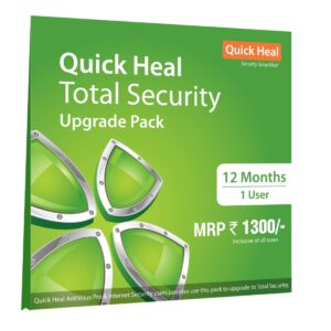 Renewal, Quick Heal, Total Security, 1 User, 1 Year, Upgrade Pack (CD/DVD)