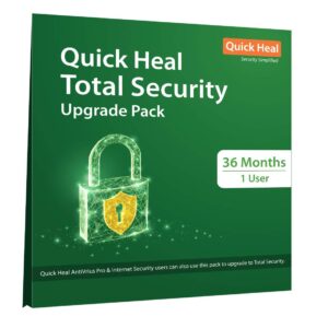 Renewal, Quick Heal, Total Security, 1 User, 3 Year, Upgrade Pack (CD/DVD)
