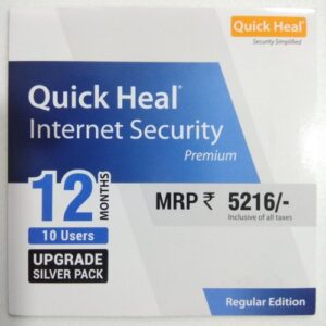 Renew Quick Heal Internet Security Premium 10 PC 1 Year Upgrade Pack (CD/DVD)