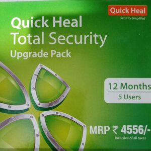Renew Quick Heal Total Security 5 PC 1 Year Upgrade Pack (CD/DVD)