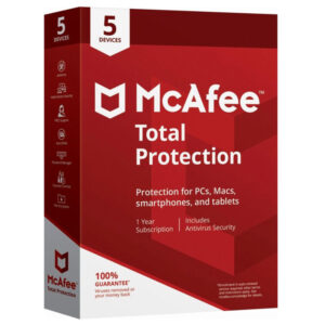 Mcafee, Total Protection, 5 User, 1 Year, Single key