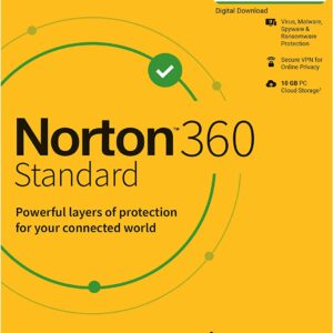 Norton, 360 Standard, 1 User, 3 Year, Total Security, Activation Key Card