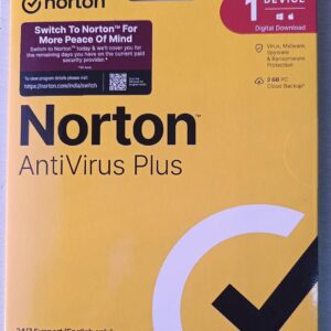 Norton, AntiVirus Plus, 1 User, 3 Year (Activation Key Card)