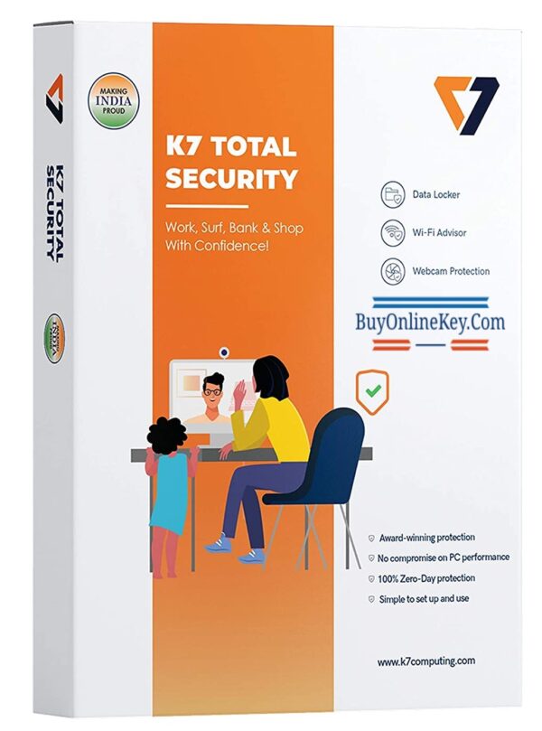 K7, Total Security, 3 PC, 1 Year Single Key