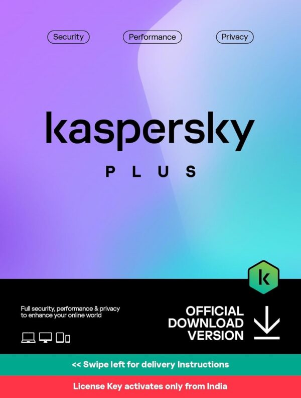 Kaspersky, Plus (Previously Internet Security), 1 PC, 3 Year