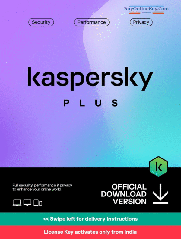 Kaspersky, Plus (Previously Internet Security), 1 PC, 1 Year