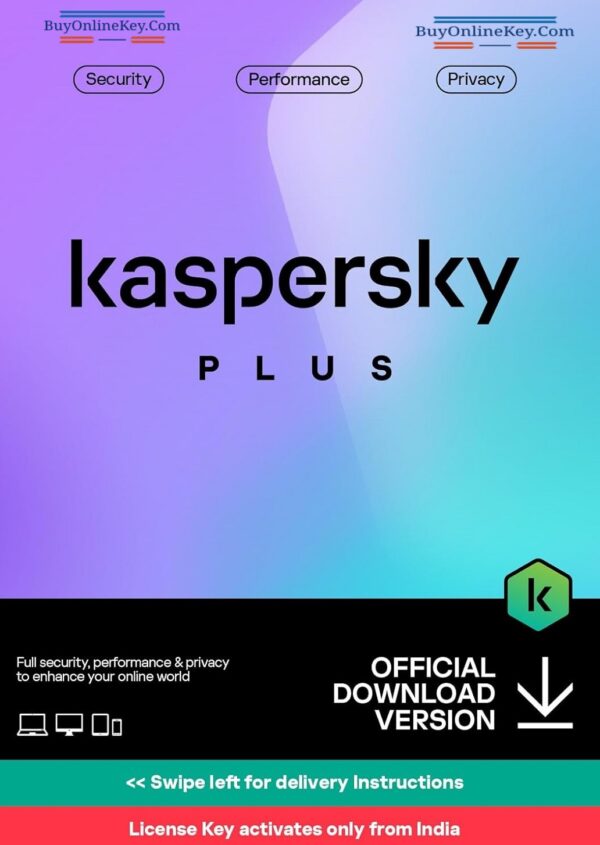 Kaspersky, Plus (Previously Internet Security), 1 PC, 3 Year
