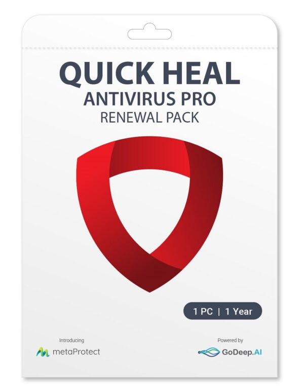 Renewal, Quick Heal Antivirus Pro, 1 User, 1 Year