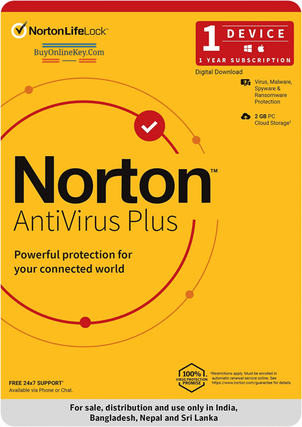 Norton, Antivirus Plus, 1 PC 1 Year