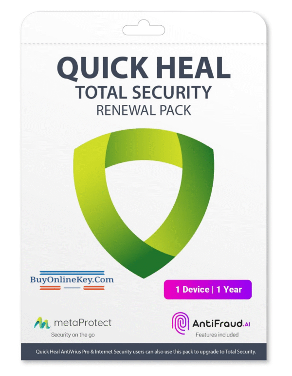 Renewal, Quick Heal Total Security, 1 User, 1 Year