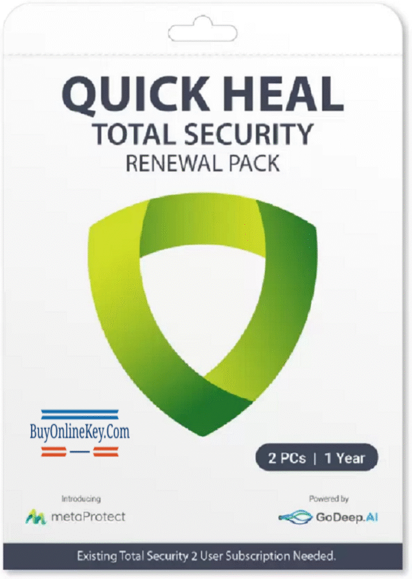 Renewal, Quick Heal, Total Security, 2 PC 1 Year