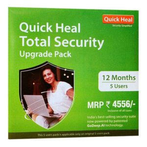 Renewal, Quick Heal Total Security, 5 User, 1 Year